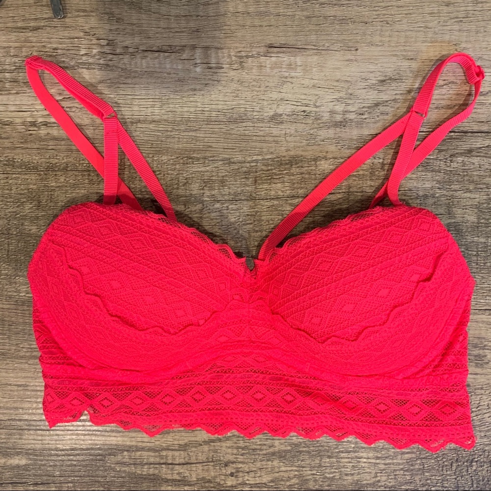 PINK strappy pushup bralette